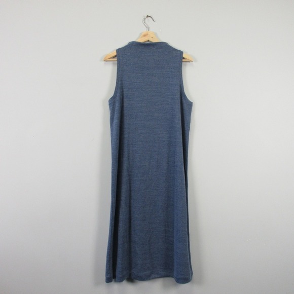 Haven Well Within Knit Tank Midi Dress M Blue Mock Neck Loungewear Casual 376 - Picture 2 of 10
